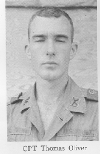 Captain Thomas (T.T.) Oliver, 1st Flight Platoon commander.  Captain Oliver was killed in action in February 1968 near LZ West