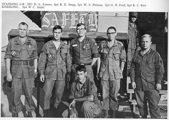 These gentlemen worked in Flight Operations, they told us where to go and when. Very professional group.  L-R: SFC Farmer, Stepp, Pittman, Ford, Rice.  Kneeling: Seidel.