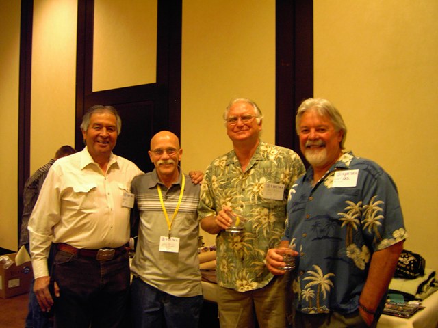 (140) VHCMA Board Member George Pedosa, Larry Kenny, Joel Dozhier (Pete's friend, who was a Dustoff Pilot), and Pete Christy.