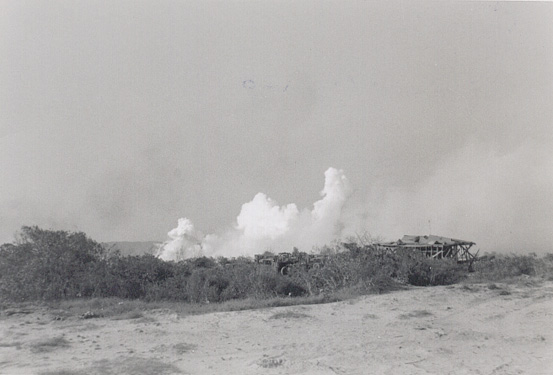 (59)  TET Offensive - ammo dump fire.